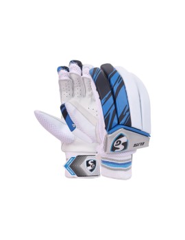 Sg Elite Right Handed Cricket Batting Gloves (White Blue)