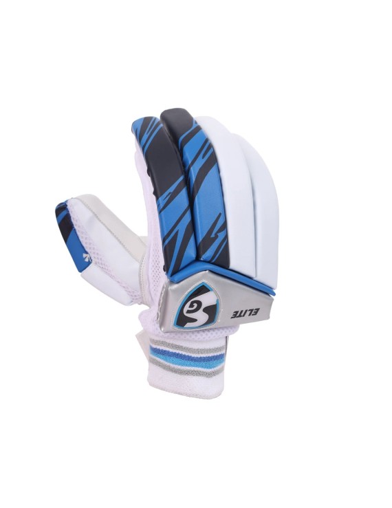 Sg Elite Right Handed Cricket Batting Gloves (White Blue)