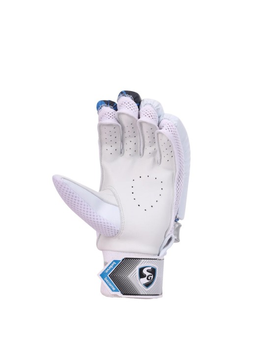 Sg Elite Right Handed Cricket Batting Gloves (White Blue)