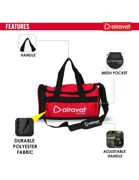 Airavat Fettle 52 Gym Kit Bags (Red)
