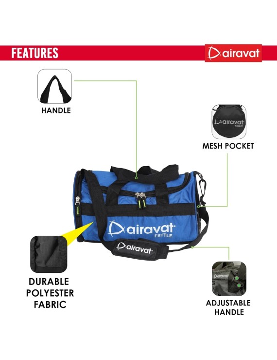 Airavat Robur 53 Gym Kit Bags (Royal Blue)