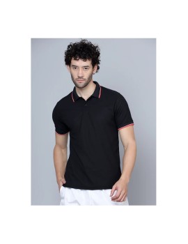 Shiv Naresh Dualhue Polo Mens T-Shirt (Black) 