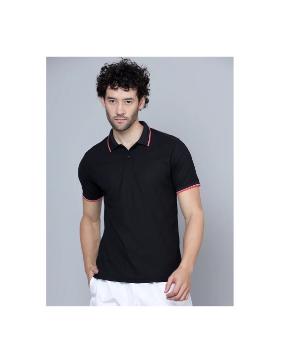 Shiv Naresh Dualhue Polo Mens T-Shirt (Black) 