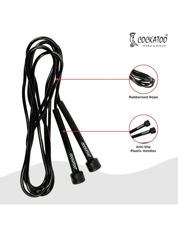 Cockatoo Speed Exercise Skipping Rope (Black) 