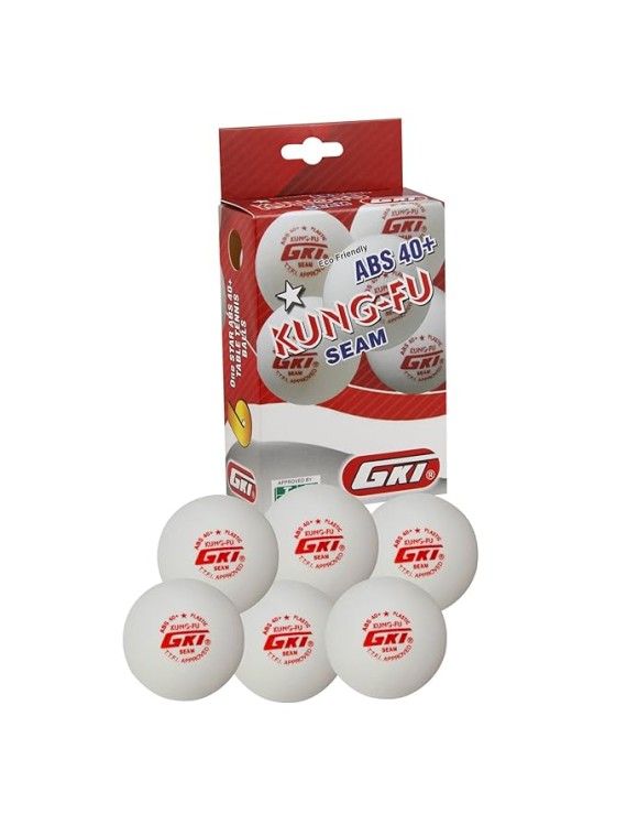 Gki Kung-Fu Abs 40+ Table Tennis Balls (White) 