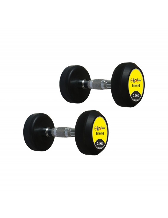Koxtons Strength Pack Of 2 Rubber Coated Gym Dumbells (2.5 Kgs Each) 