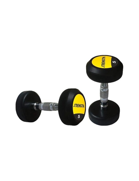 Koxtons Strength Pack Of 2 Rubber Coated Gym Dumbells (5 Kgs Each)