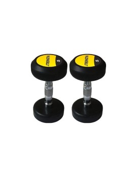 Koxtons Strength Pack Of 2 Rubber Coated Gym Dumbells (5 Kgs Each)
