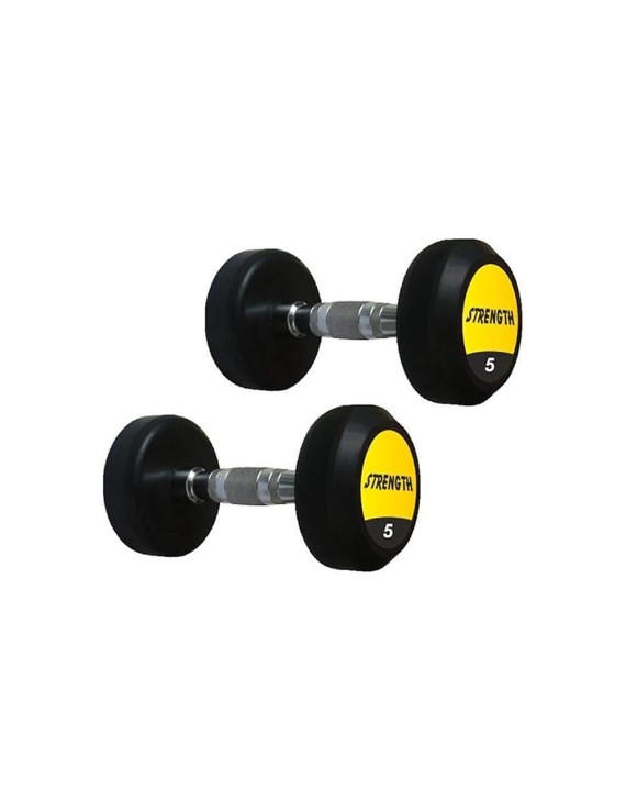 Koxtons Strength Pack Of 2 Rubber Coated Gym Dumbells (5 Kgs Each)