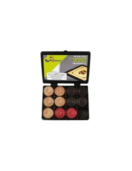 Koxtons Master Wooden Carrom Coins (Pack Of 24 Coins)
