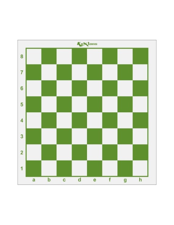 Koxtons Regular Rollon Chess Board (White Green)