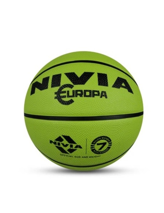Nivia Europa Size 7 Basketball Ball (Green)