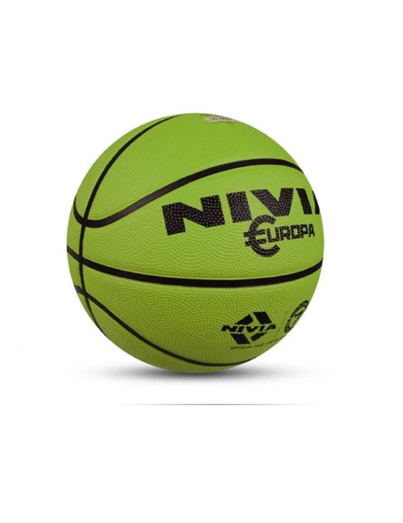 Nivia Europa Size 7 Basketball Ball (Green)