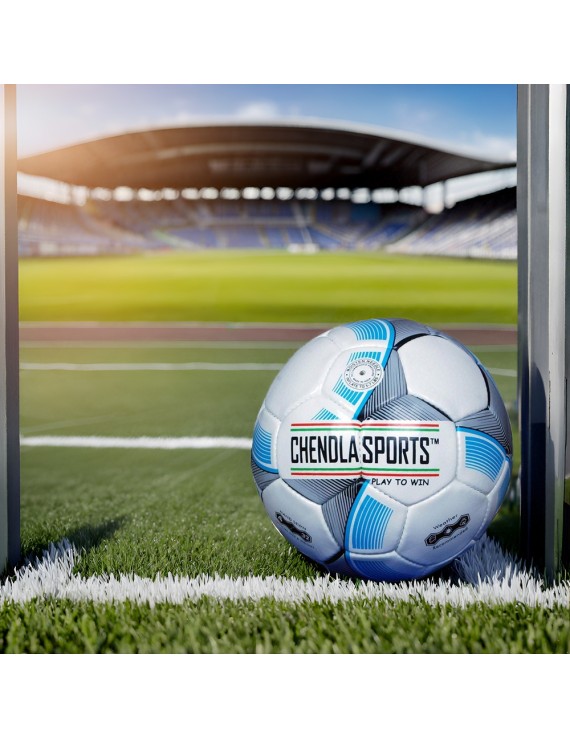Chendla Sports Pu Football Balls (Sky Blue) - Size 4