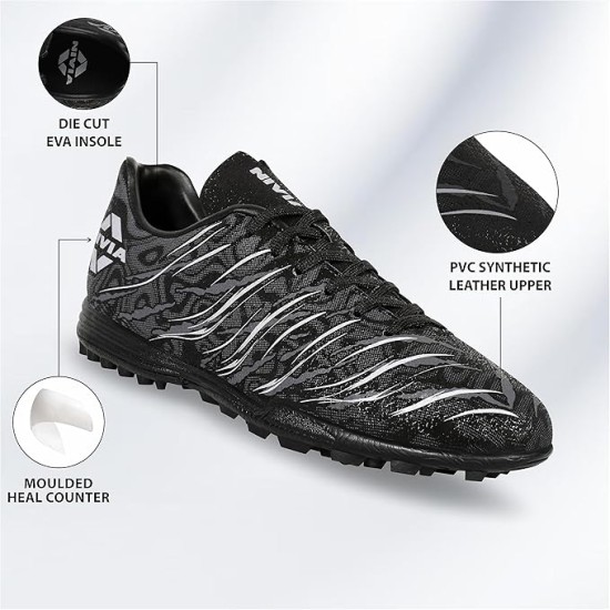 NIVIA CARBONITE TURF 6.0 FOOTBALL SHOES (BLACK) 