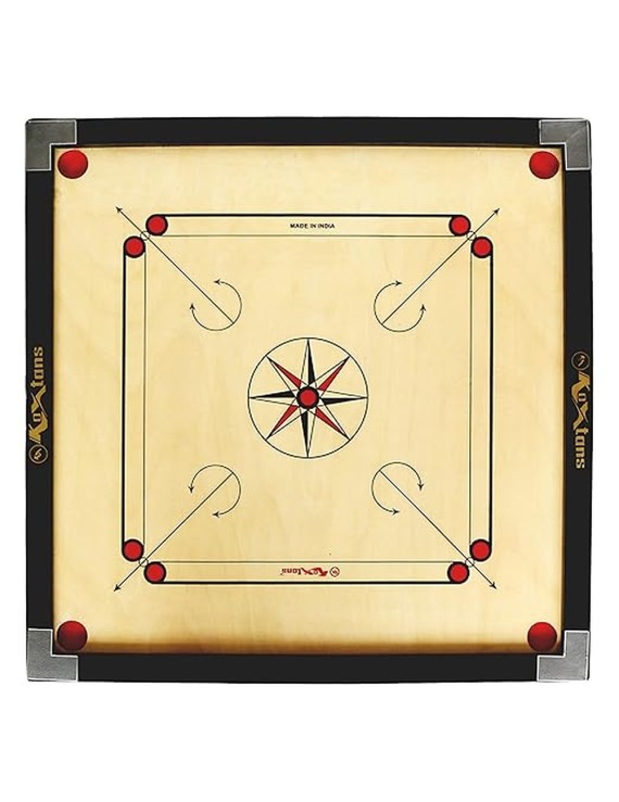 Koxtons Premium 1.5" Border Carrom Board (Full Size)