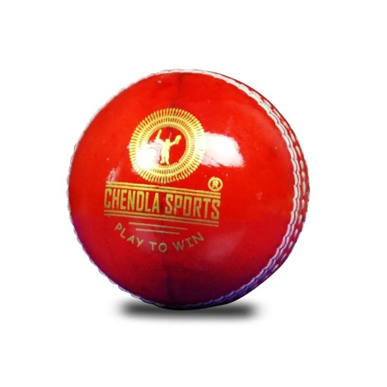 CHENDLA SPORTS V9A FOUR PIECE CRICKET LEATHER BALLS (RED) 