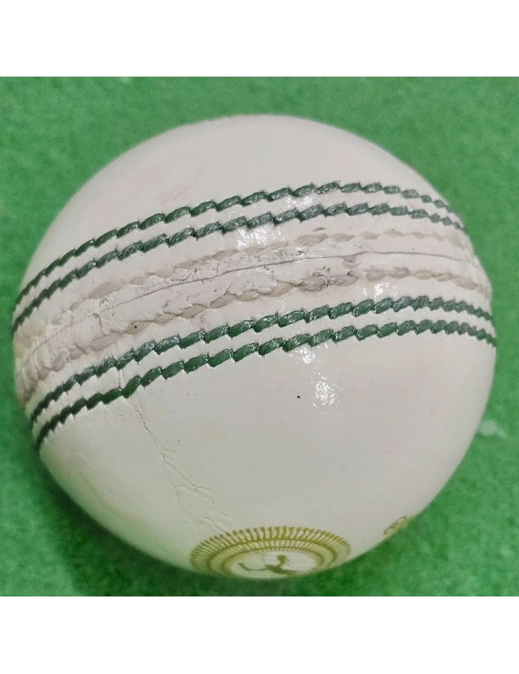 Chendla Sports Super County 4 Piece Cricket Leather Balls (White) 