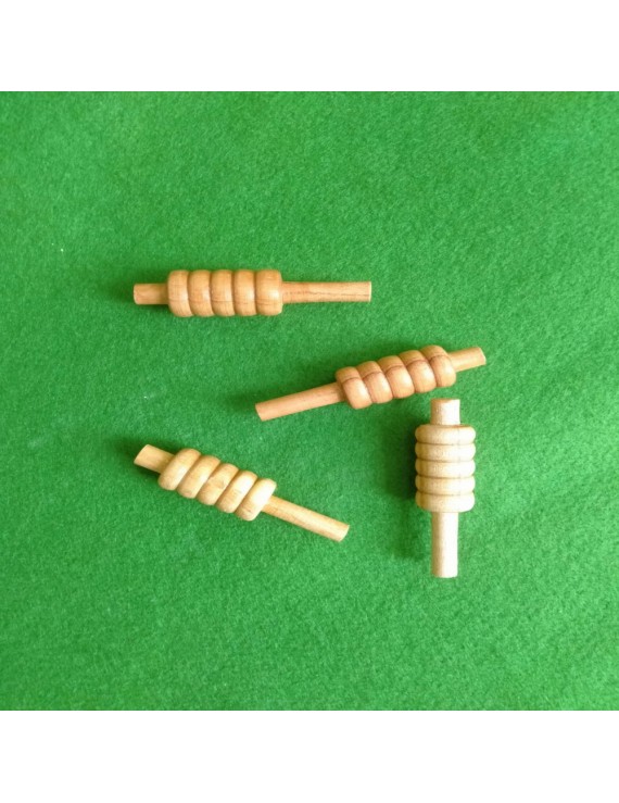 Chendla Sports Wooden Natural Finish Cricket Wicket Bails (Set of four) 