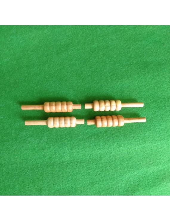 Chendla Sports Wooden Natural Finish Cricket Wicket Bails (Set of four) 