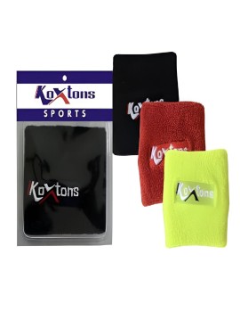Koxtons Premium Long Cotton Sweat Wristbands (Multi Color) 