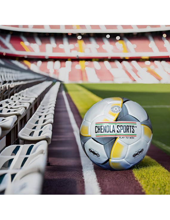 Chendla Sports Pu Football Balls (Yellow)  - Size 5