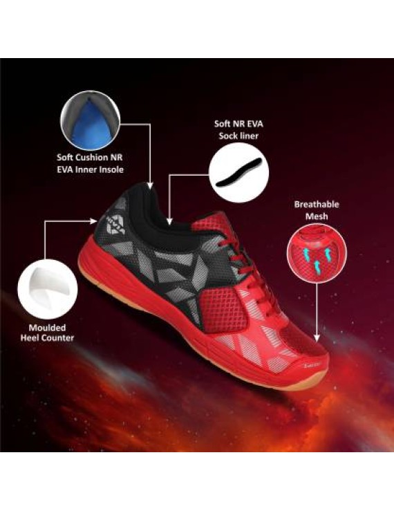 Nivia Appeal 2.0 Badminton Shoes (Red) 