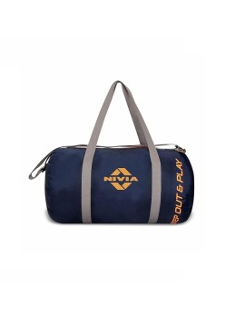 Nivia Enfold-01 Round Gym Kit Bags (Navy Blue)