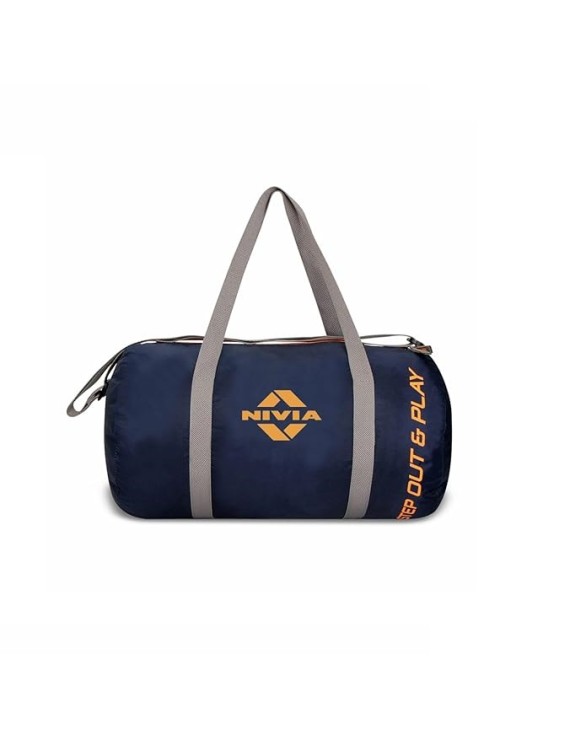 Nivia Enfold-01 Round Gym Kit Bags (Navy Blue)