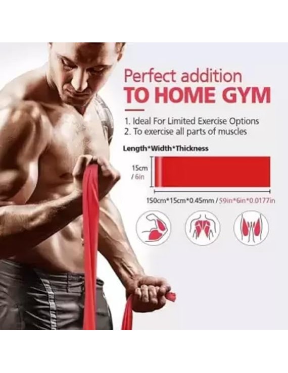 Konex Elastic Band For Yoga And Home Exercise (red)