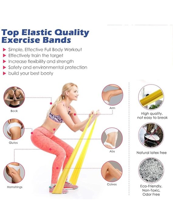 Konex Elastic Band For Yoga And Home Exercise (yellow)