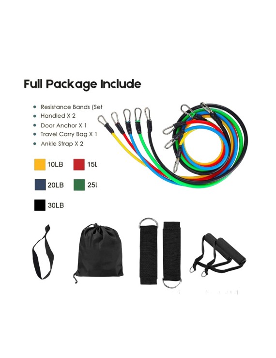 Resistance Band Set - 5 Bands With Accessories