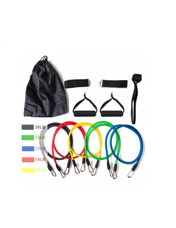 Resistance Band Set - 5 Bands With Accessories