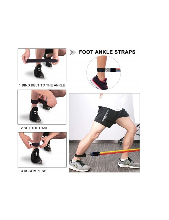 Resistance Band Set - 5 Bands With Accessories