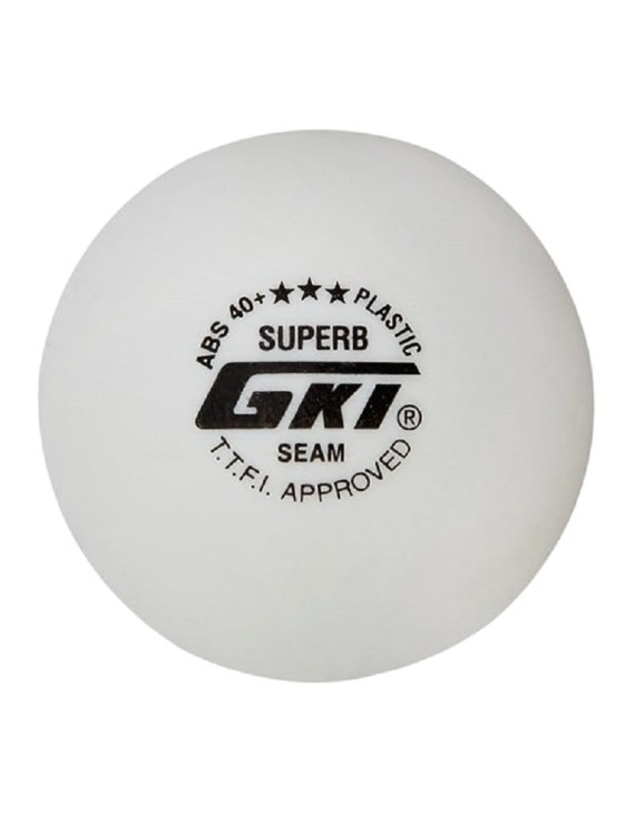 GKI Superb 3 Star ABS Plastic 40 Table Tennis Ball (White)