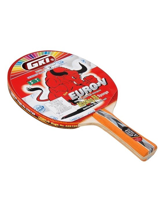 Gki Euro V Table Tennis Racket (Red) 