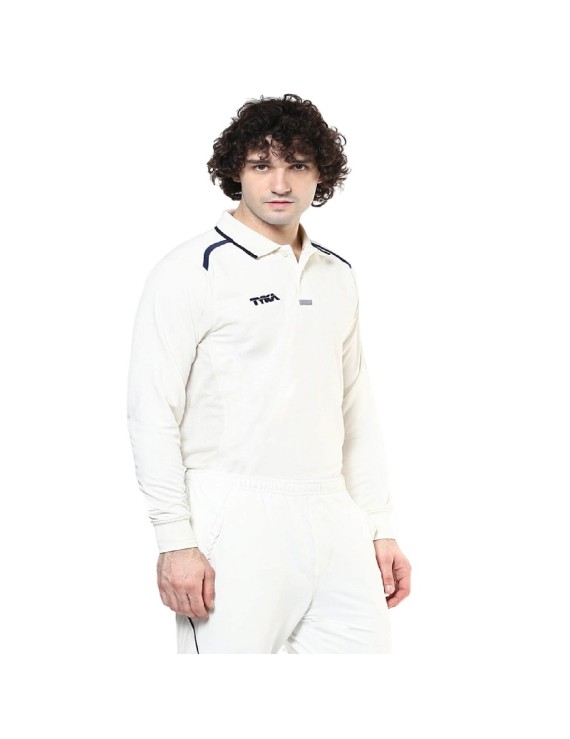 TYKA APEX CRICKET T-SHIRT - Full Sleeves (Off White)