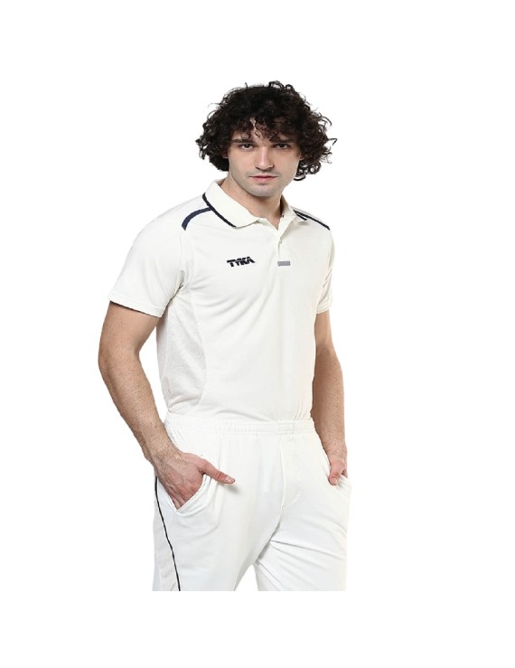 TYKA APEX CRICKET T-SHIRT - HALF SLEEVES (Off White)