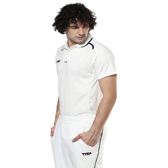TYKA APEX HALF SLEEVES CRICKET T-SHIRT (OFF WHITE)