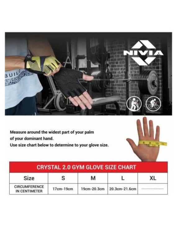 Nivia Crystal 2.0 Training Glove (Yellow) 