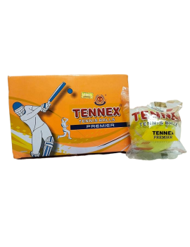 Tennex Underarm Soft Cricket Tennis Ball (Yellow) 