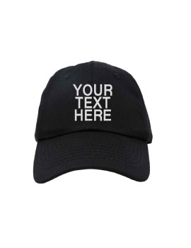 Customized Sports Cap with your text and logo (Black)