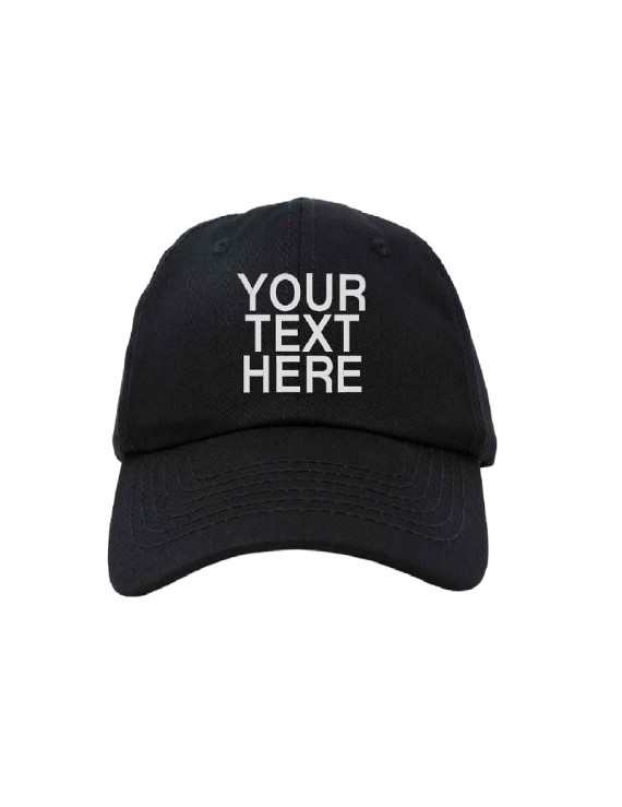Customized Sports Cap with your text and logo (Black)