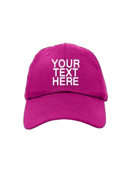 Customized Sports Cap with your text and logo (Pink)
