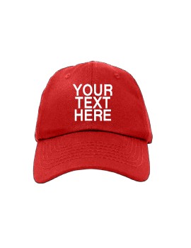 Customized Sports Cap with your text and logo (Red)