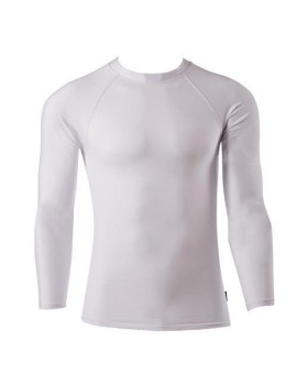 Lycot Long Sleeves Rash-Guard, Compression Inners - White Colour