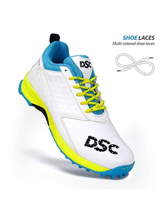 Dsc Cricket Shoe Jaffa 22 (White/Lemon Yellow)