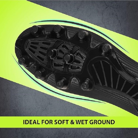 NIVIA AIRSTRIKE KIDS FOOTBALL SHOES (BLACK GREEN)