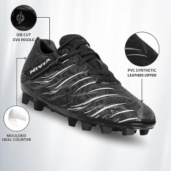 NIVIA CARBONITE 6.0 STUDS FOOTBALL SHOES (BLACK) 