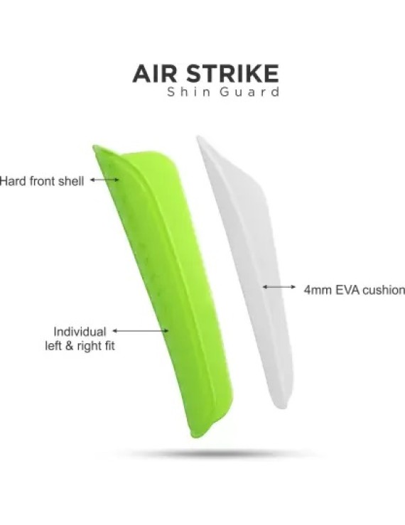 Nivia Airstrike Shin Gaurd (Neon Green) 